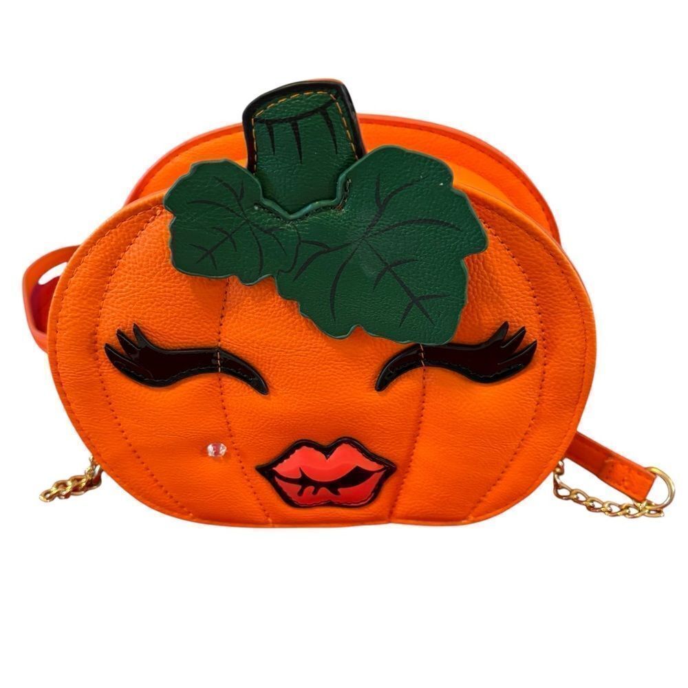 Betsey Johnson’s Adorable “ Oh My Gourd” Pumpkin Lady Crossbody.